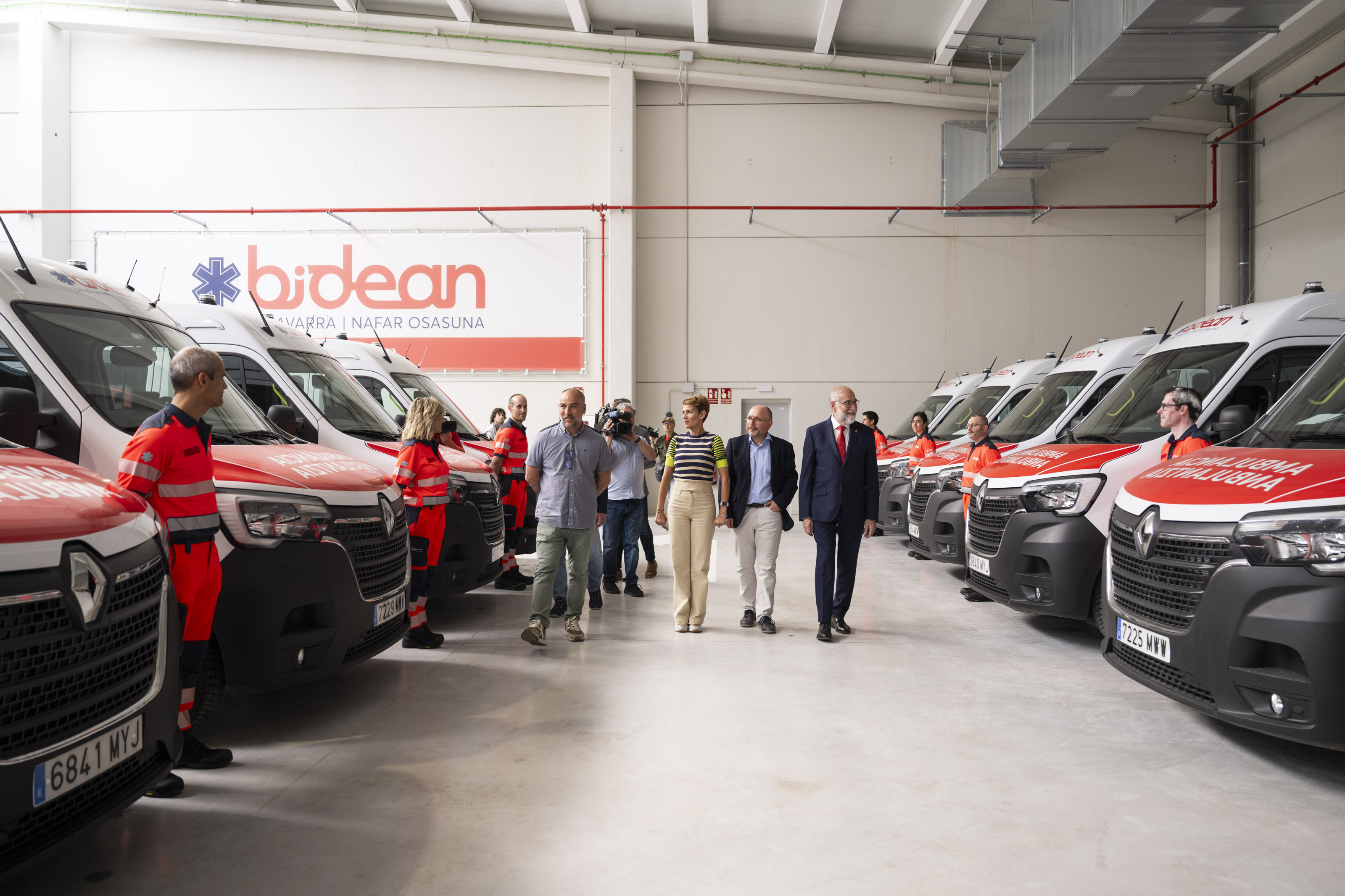 Chivite inaugura la sede de Bidean, la nueva sociedad pública de transporte sanitario que comenzará a operar este sábado