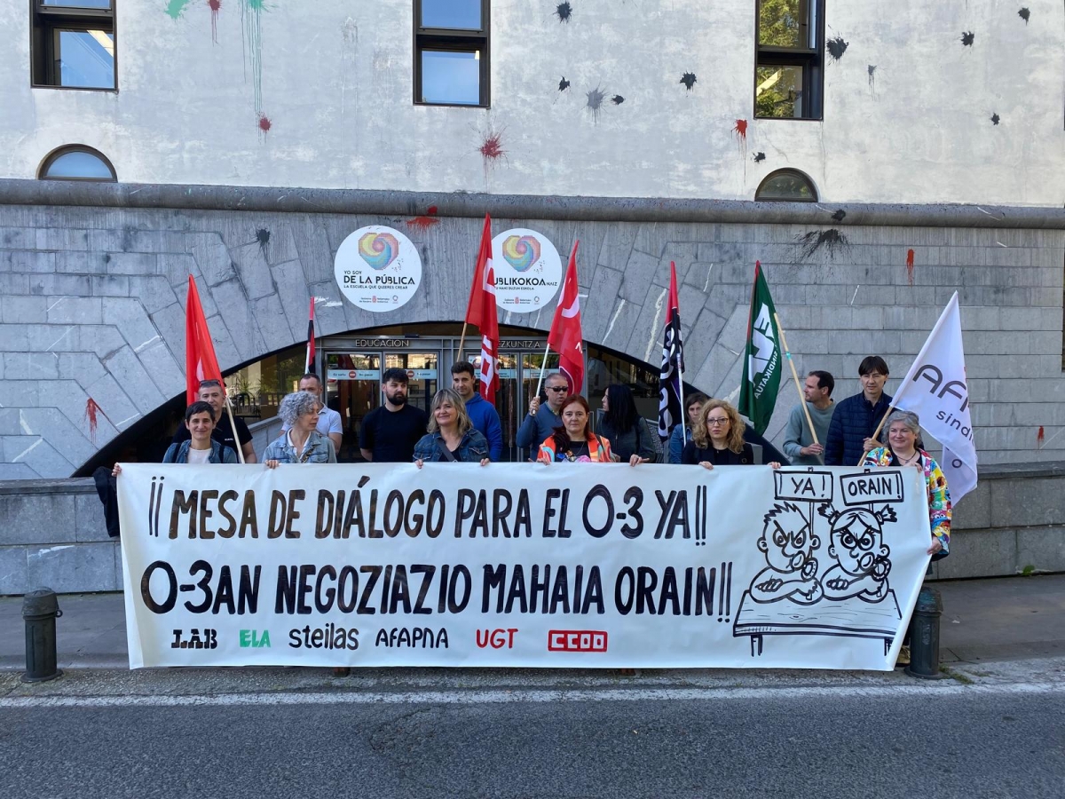 Profesorado del ciclo 0-3 convoca nuevas movilizaciones ante la falta de respuesta de Educación