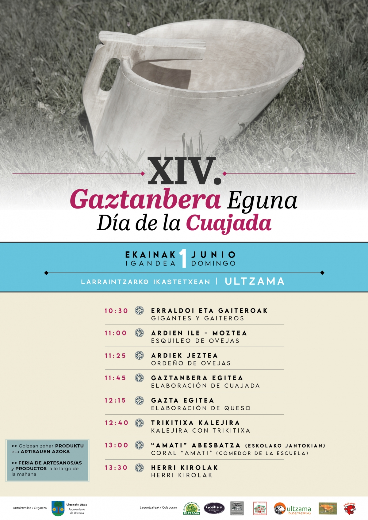 Este domingo se celebra en Larraintzar el XIV Día de la Cuajada / Gaztanbera Eguna