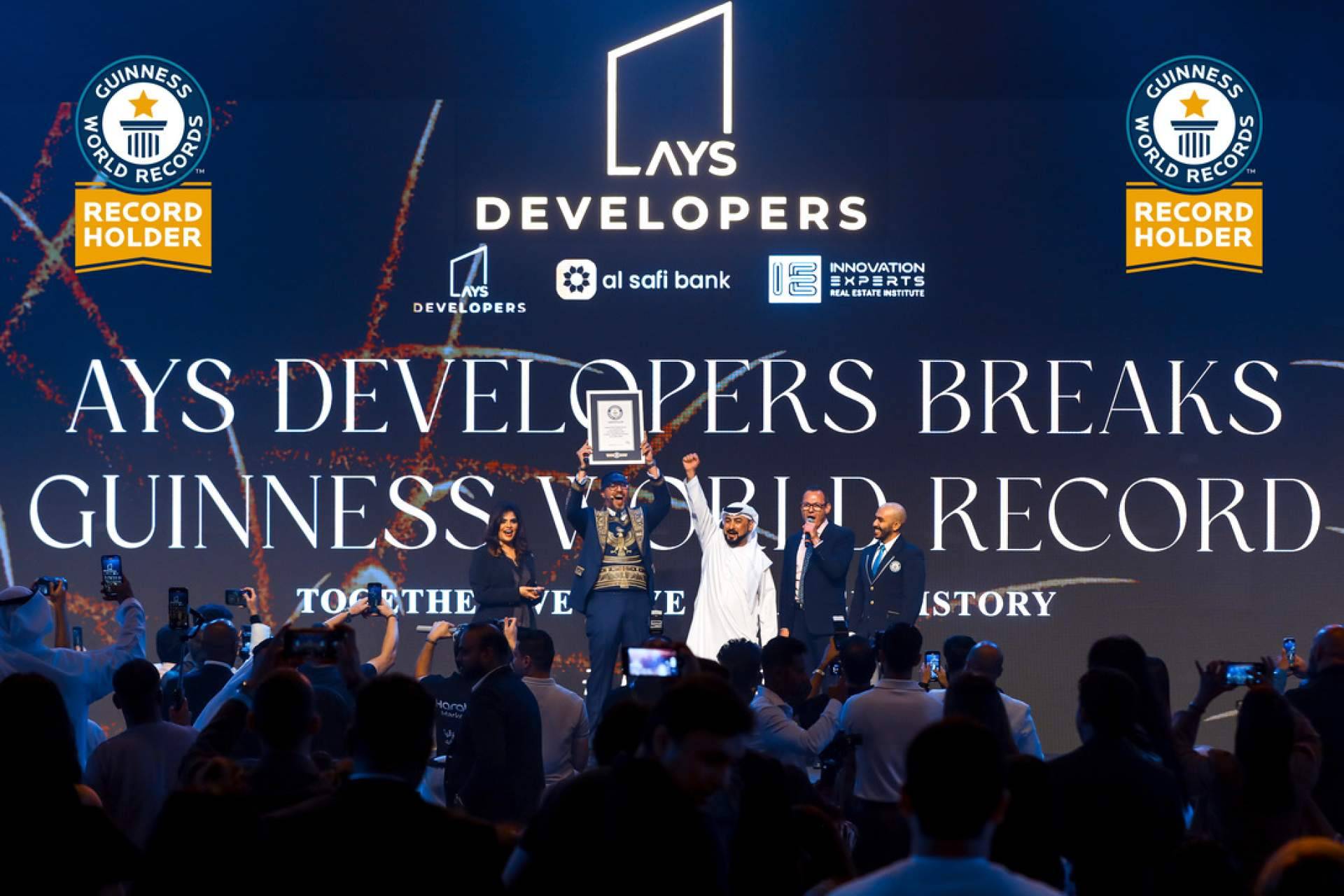 AYS Developers rompe el Record Guiness con su sesión inmobiliaria desde Dubai