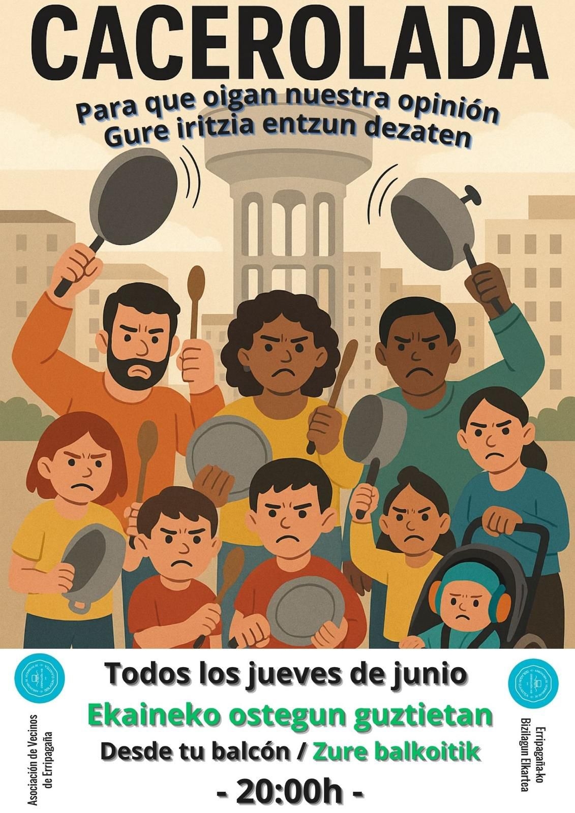 El vecindario de Erripagaña alza la voz ante la inacción institucional: harán caceroladas cada jueves