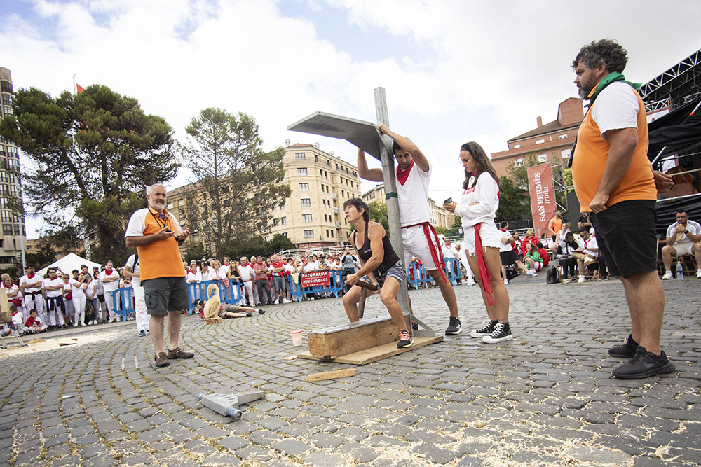 El Herri Kirolak se hace fuerte en los Fueros durante los mediodías de Sanfermines