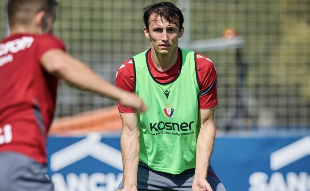 Ante Budimir ha sido la novedad en el entrenamiento matinal