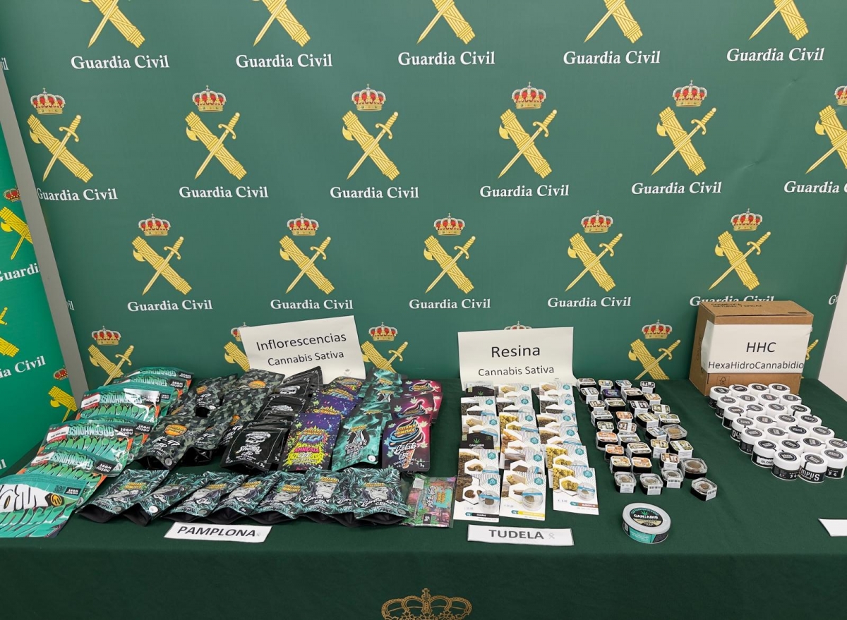 Golpe de la Guardia Civil a la venta ilegal de derivados del cannabis y HHC antes de San Fermín