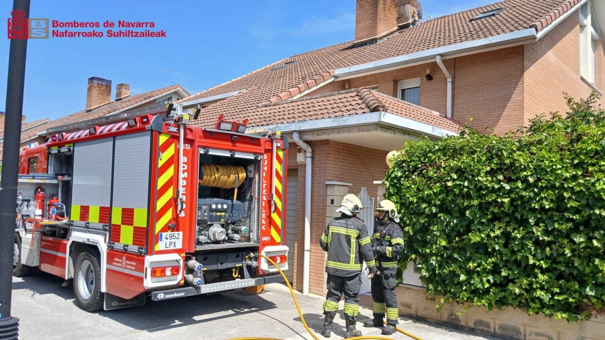 Sofocado un incendio de cocina en una vivienda de Olaz
