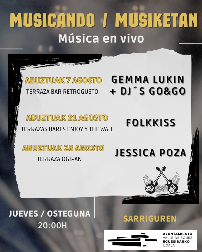El ciclo 'Musicando' anima el verano en Sarriguren con conciertos y un mini festival junto al lago