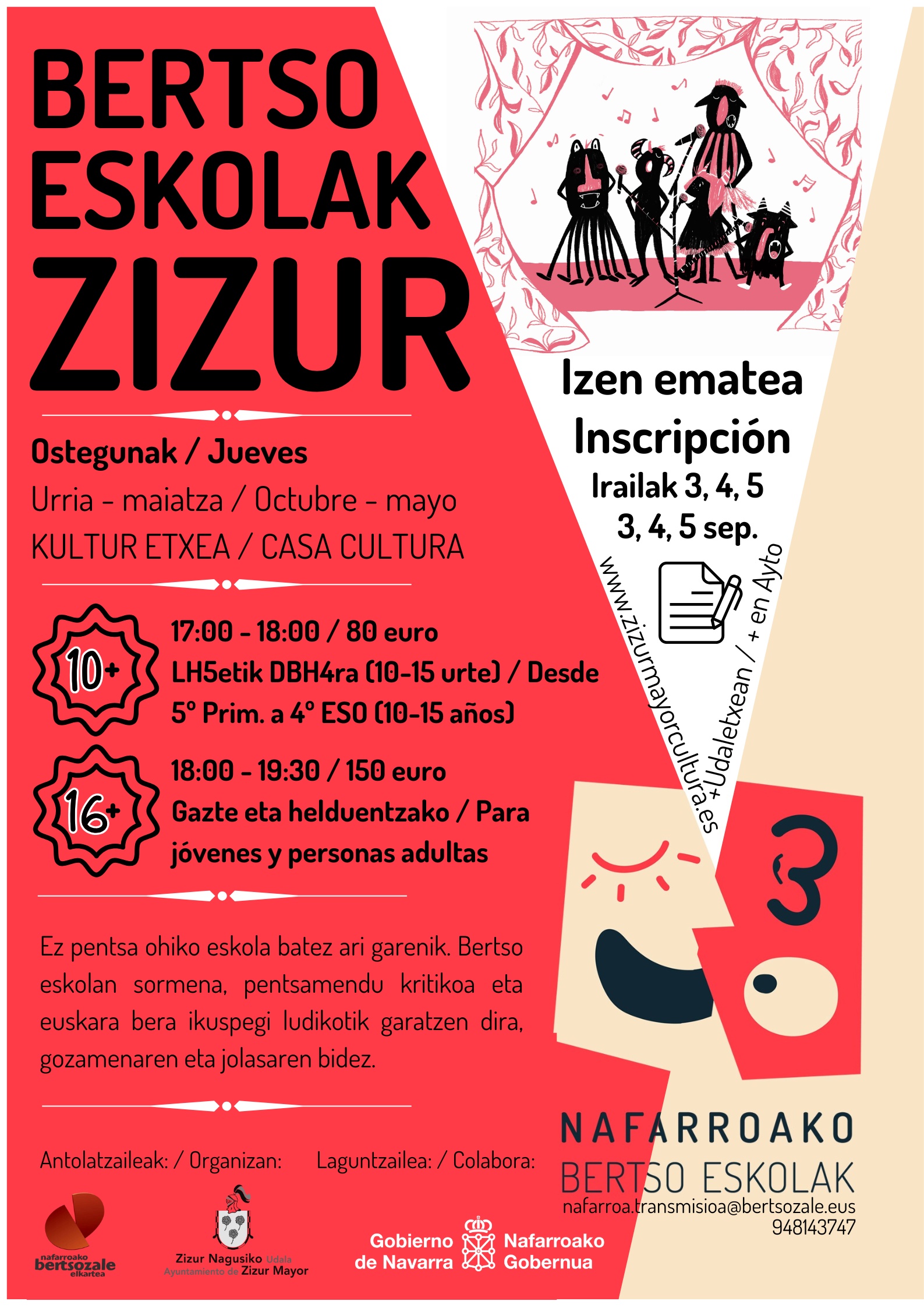 La creatividad y el euskera se fusionan en las Bertso Eskolak de Zizur Mayor