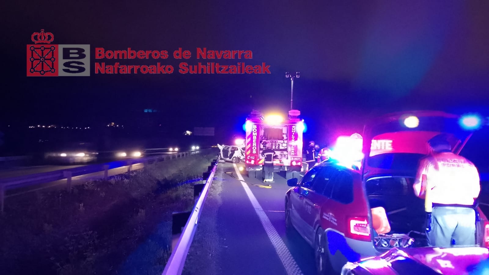 Una colisión múltiple en la A-15 en Esquíroz deja seis heridos leves