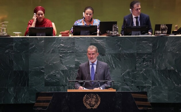 El Rey clama en la ONU contra la masacre en Gaza:  