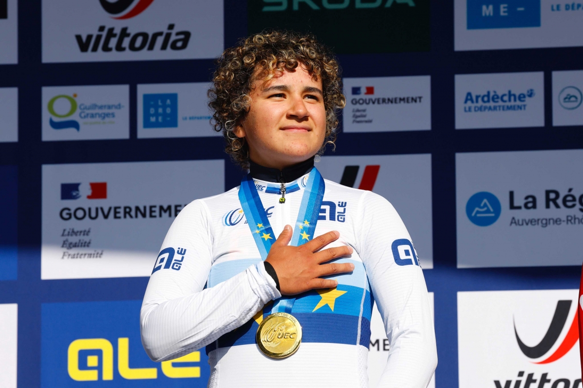 La pamplonesa Paula Ostiz revalida su título de campeona de Europa contrarreloj júnior