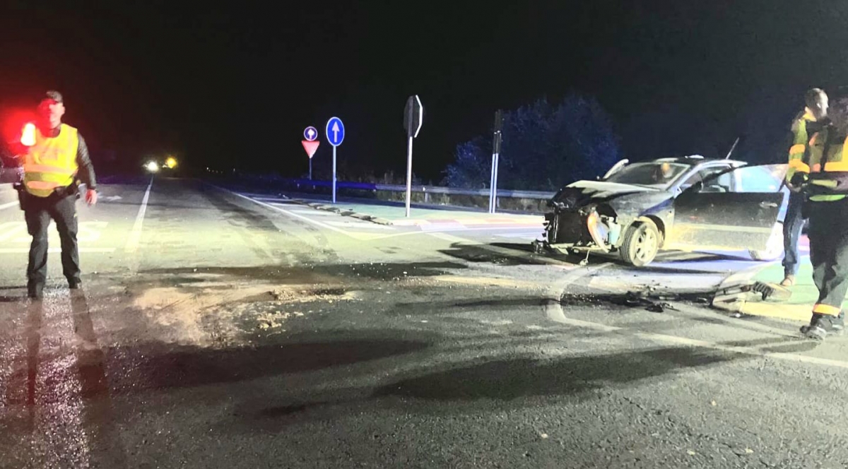 Atienden una colisión frontolateral en la NA-134 con dos heridos leves en Milagro