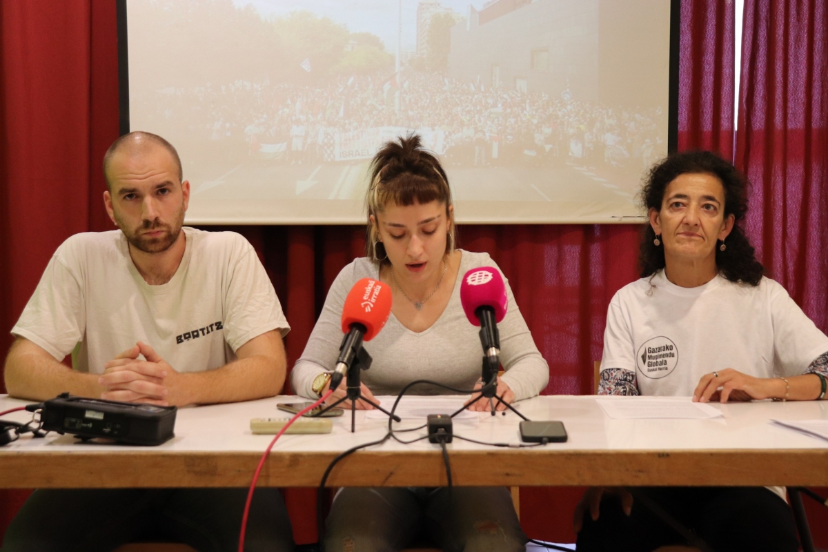 Palestinarekin Elkartasuna llama a una huelga general tras la multitudinaria manifestación de apoyo en Pamplona 