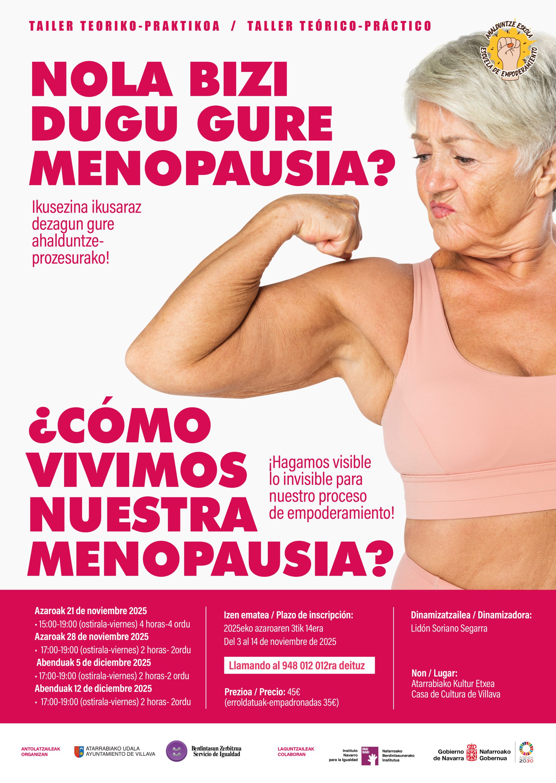 La Escuela de Empoderamiento de Villava abre un curso sobre la vivencia de la menopausia