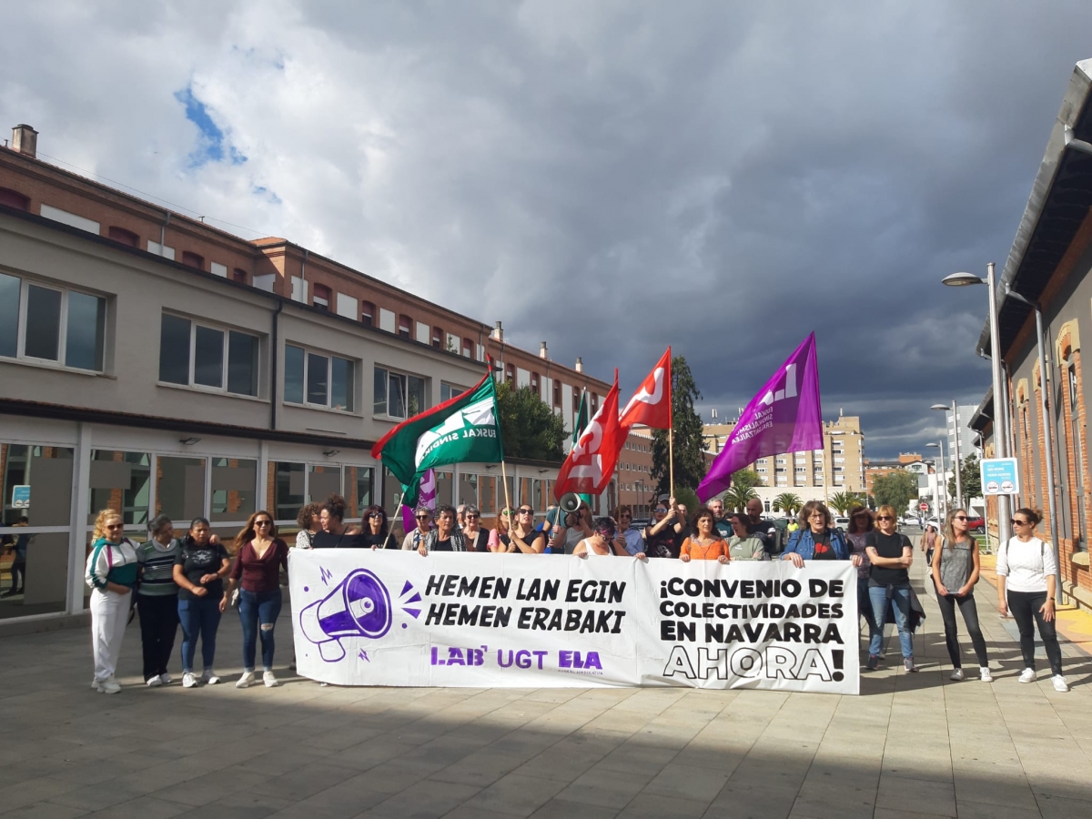 LAB, UGT y ELA inician movilizaciones para reclamar el primer Convenio de Restauración Colectiva en Navarra