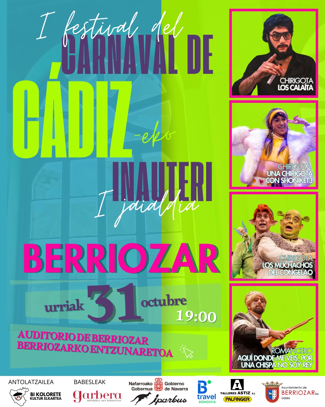 El carnaval de Cádiz aterriza este viernes en Berriozar