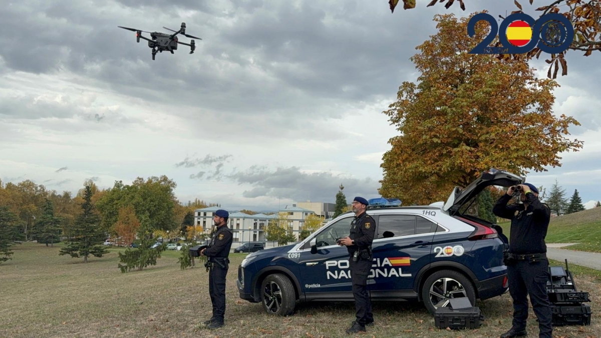 Sorprenden a un dron no autorizado planeando durante los disturbios en el campus de la Universidad e Iturrama 