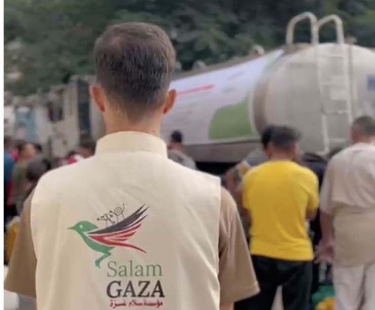 Salam Gaza Nafarroa impulsa el reparto de hasta 600.000 litros de agua potable en Gaza gracias a las donaciones