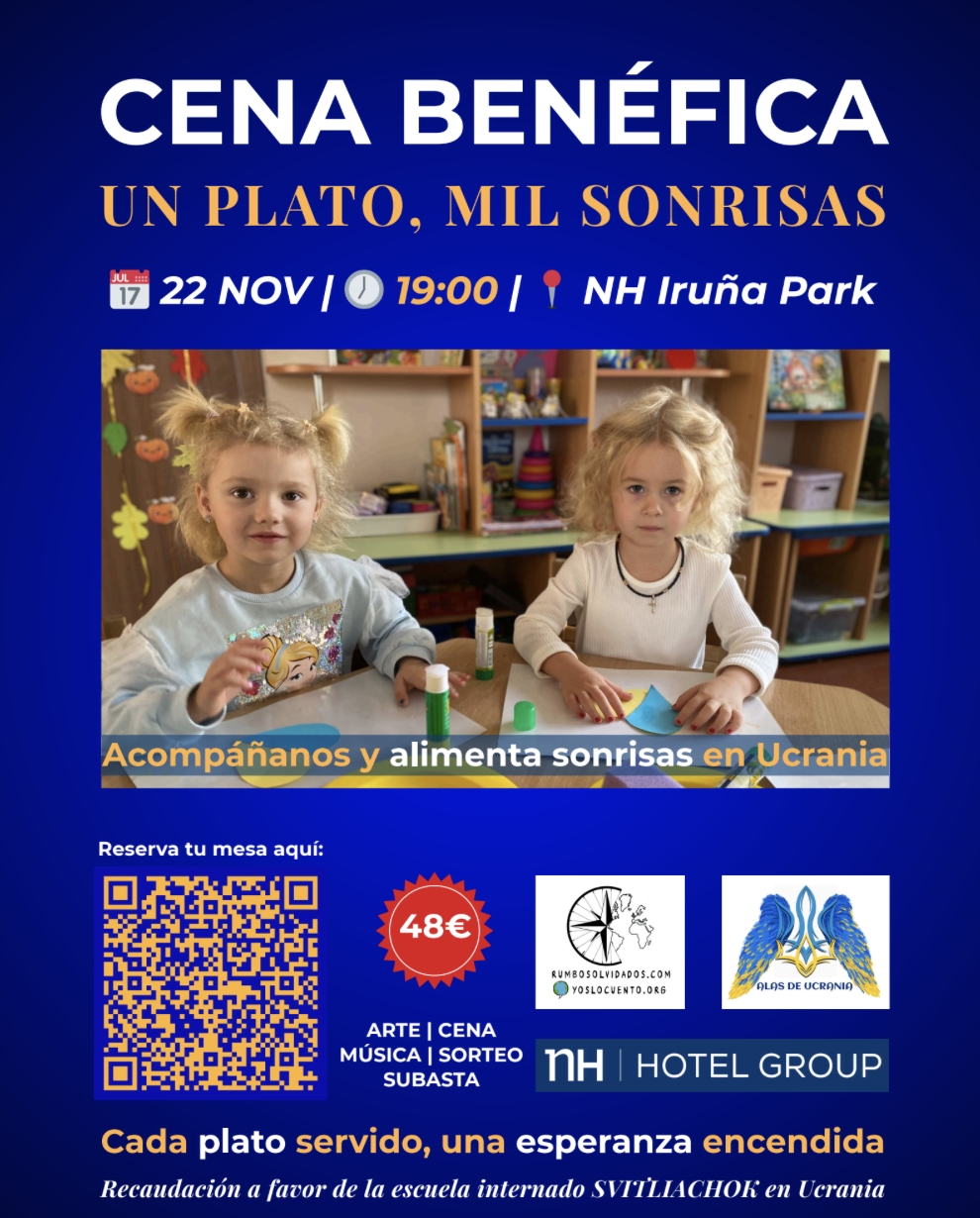 “Un Plato, Mil Sonrisas”: Pamplona acogerá una cena benéfica por los niños y niñas de Ucrania