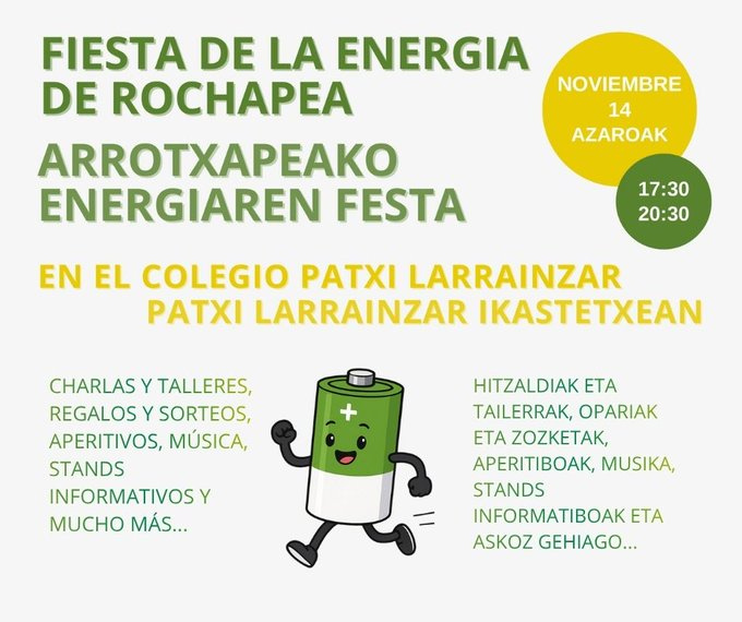El colegio Patxi Larrainzar celebra la Fiesta de la Energía de Rochapea