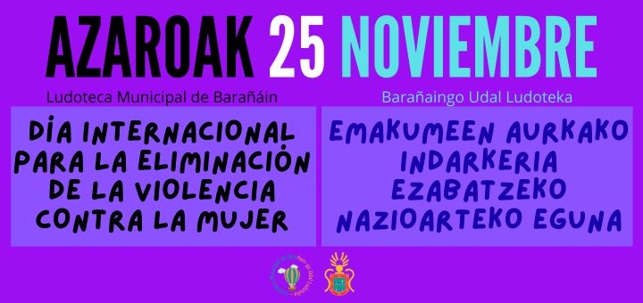 La Ludoteca Municipal de Barañáin conmemora el 25N con huellas infantiles contra la violencia de género