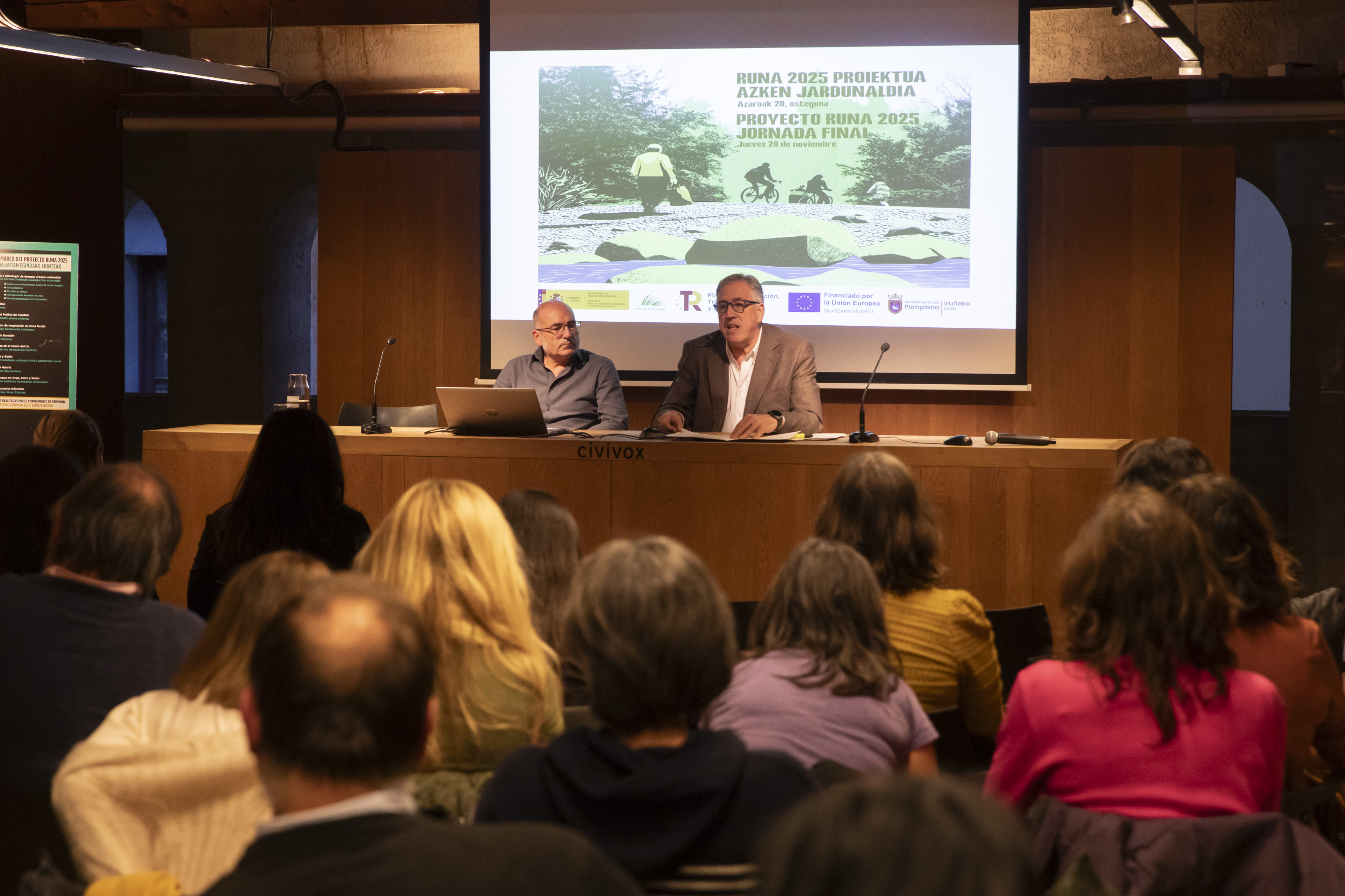 Pamplona cierra el proyecto RUNA 2025 con ponencias y visitas a las obras de renaturalización de sus ríos