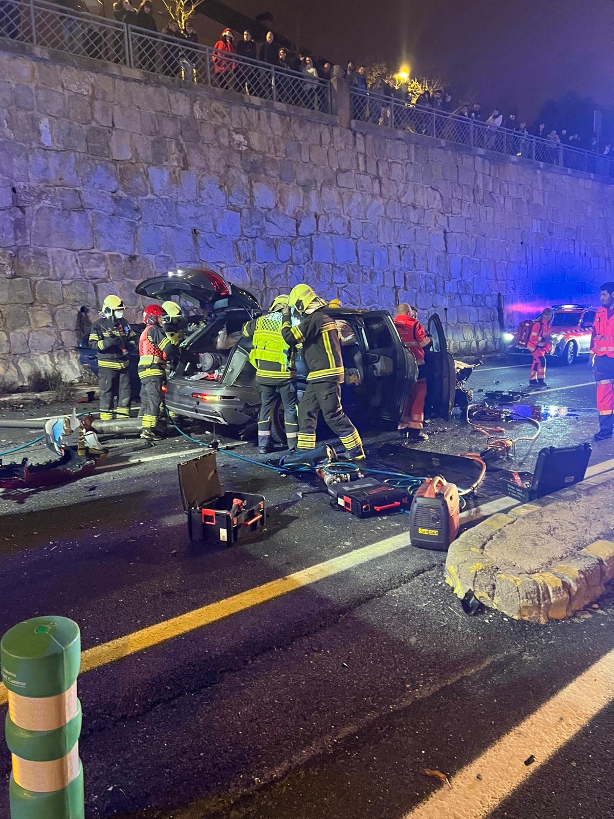 Una de las heridas en el accidente de Zizur, una mujer, de 55 años, se encuentra en muerte cerebral 