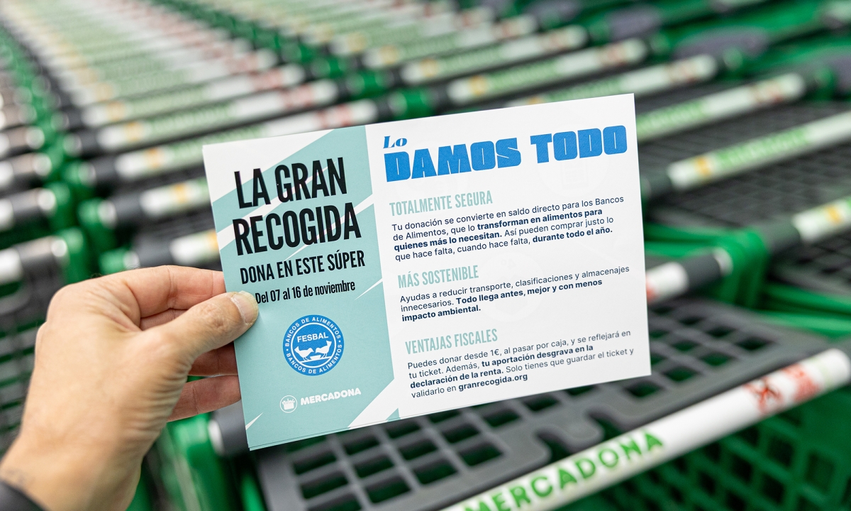 Los clientes de Mercadona en Navarra donan 26.142 euros a los Bancos de Alimentos