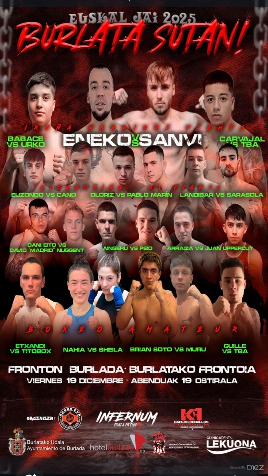 ¡Burlata Sutan 2025! La velada de kickboxing y boxeo que incendiará Burlada este viernes