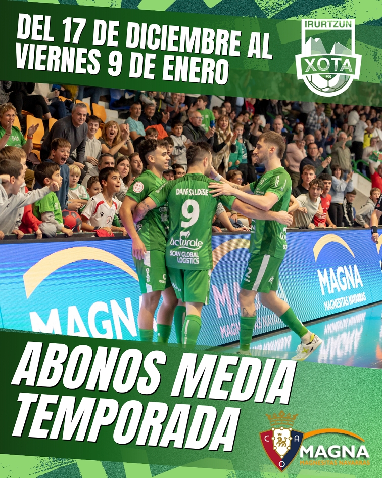 Osasuna Magna lanza sus abonos de media temporada con precios populares y grandes partidos en Anaitasuna