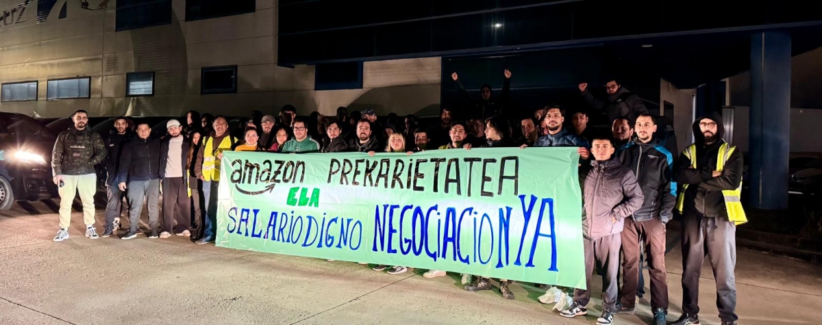 Paros en la subcontrata de Amazon en Navarra en plena campaña navideña