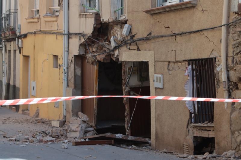 El Gobierno de La Rioja mantiene el nivel 1 de emergencia en Cenicero tras el derrumbe de dos viviendas