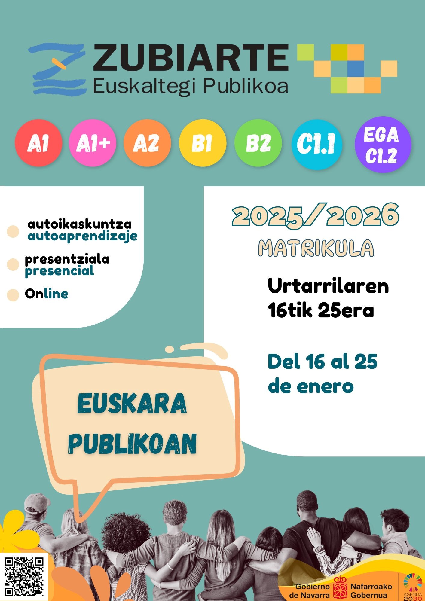 Abren nuevas plazas para cursos de euskera en el Euskaltegi Zubiarte