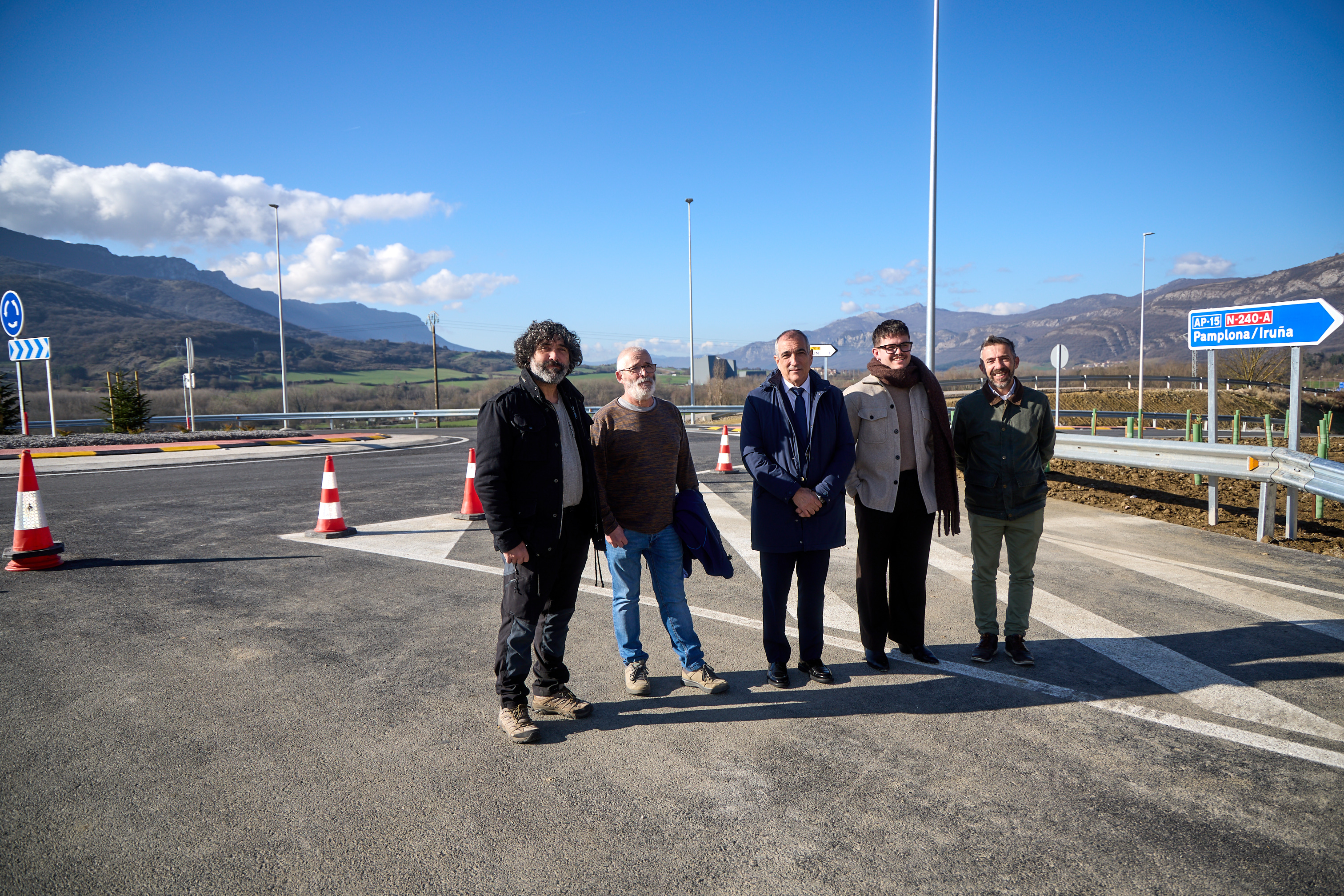 El nuevo carril de incorporación a la A-15 mejora la movilidad en Izurdiaga, Errotz, Urritzola e Irurtzun