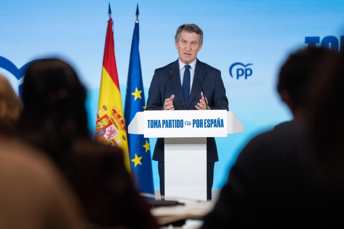 El líder del PP, Alberto Núñez Feijóo ofrece una valoración tras la convocatoria de elecciones