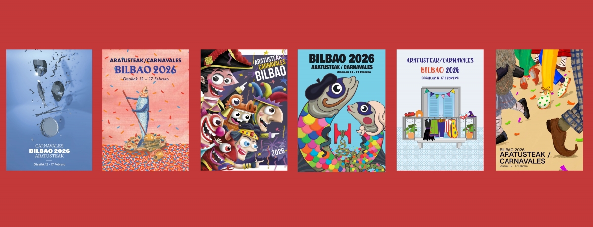 Bilbao elige a los seis carteles finalistas para representar los Carnavales 2026
