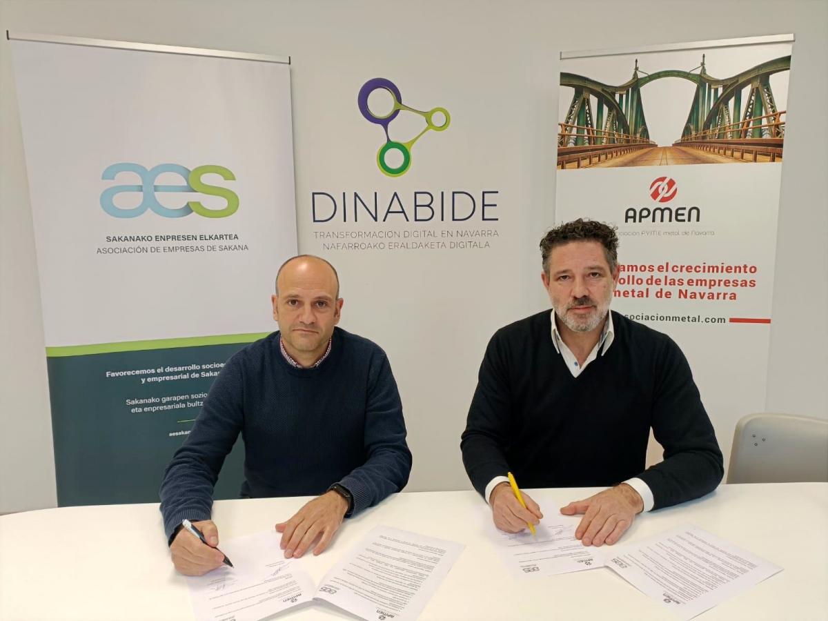 APMEN y AES firman una alianza estratégica para fortalecer el sector del metal en Navarra y Sakana