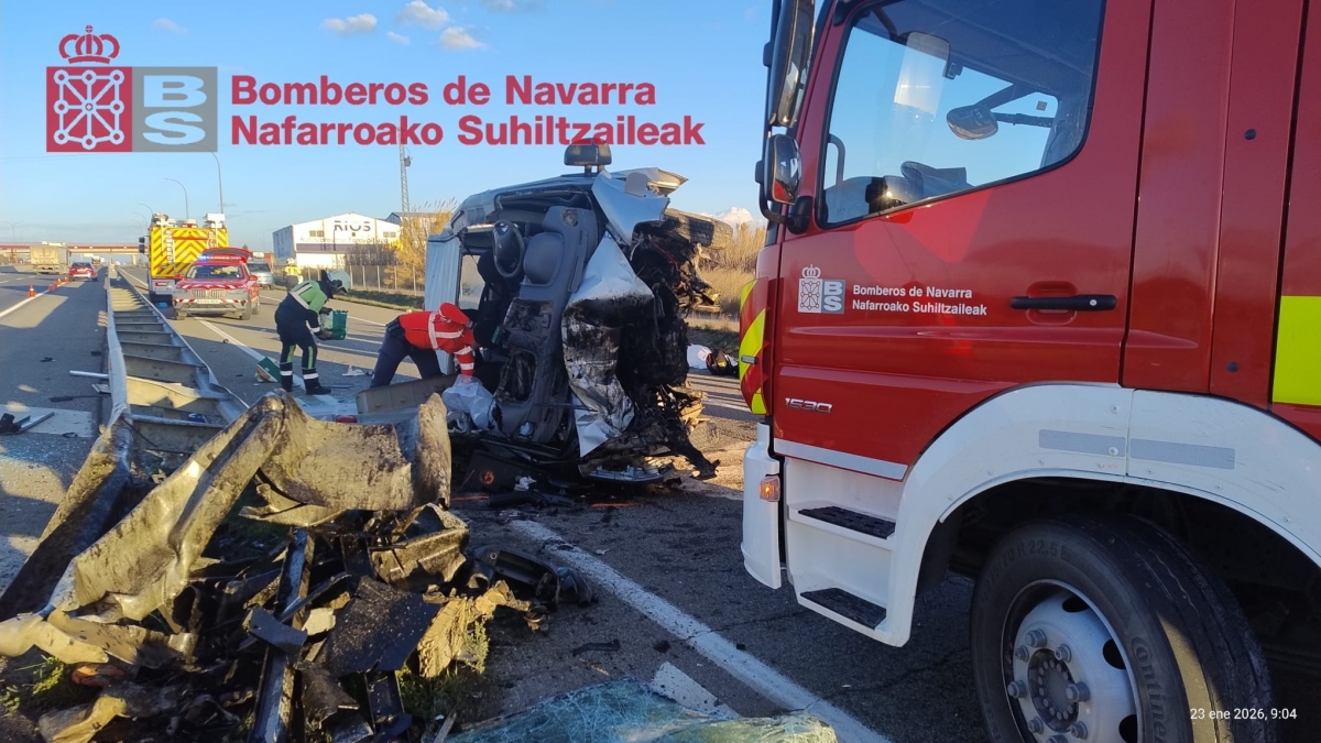 Dan de alta a cinco de los siete heridos en el accidente de tráfico de Ribaforada