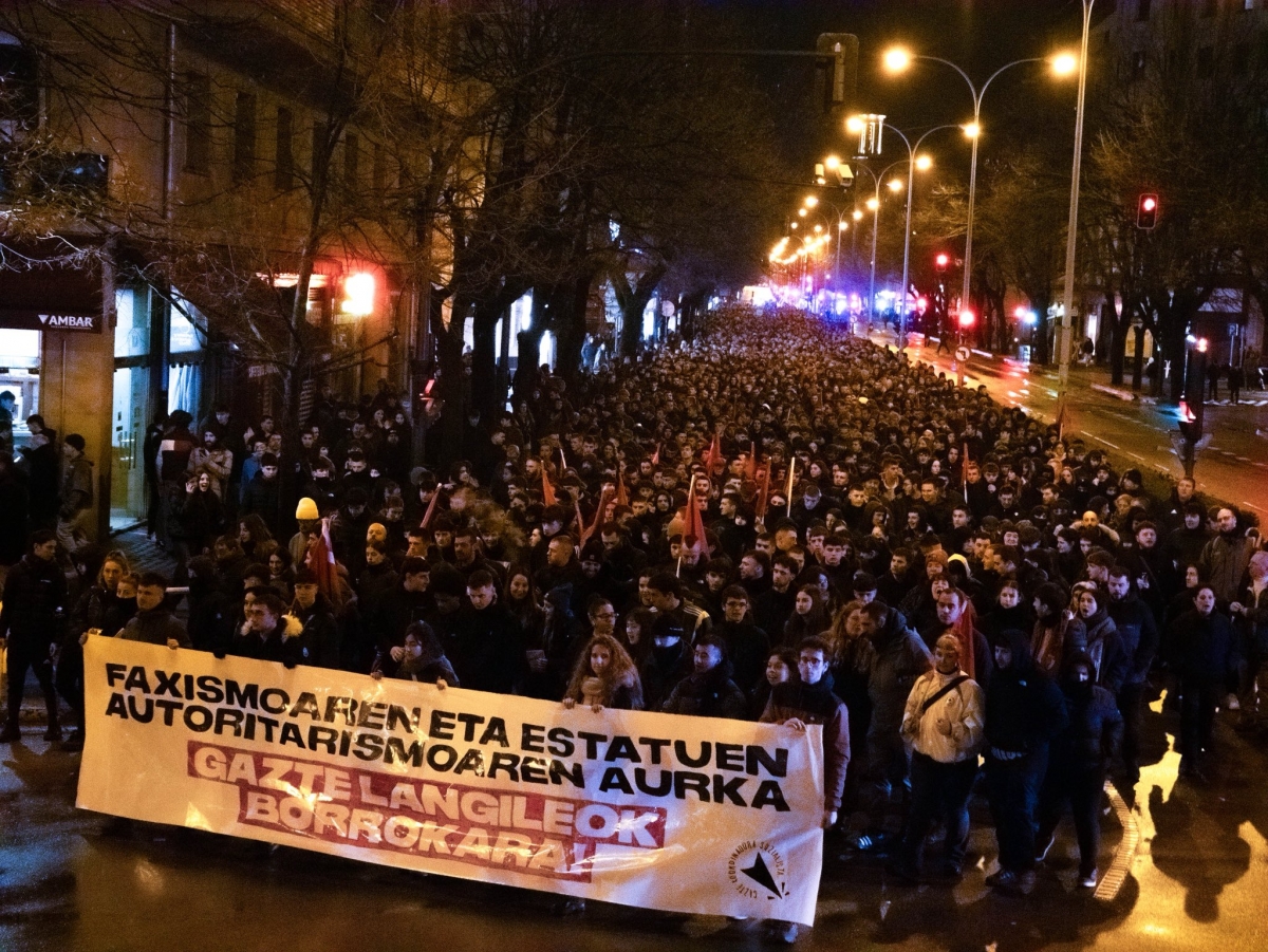 Miles de personas participan en las movilizaciones de GKS contra el fascismo y el autoritarismo de los Estados