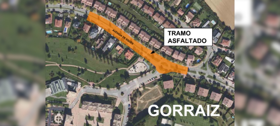La avenida de Egüés de Gorraiz sufrirá cortes de tráfico y prohibición de aparcar por obras de asfaltado