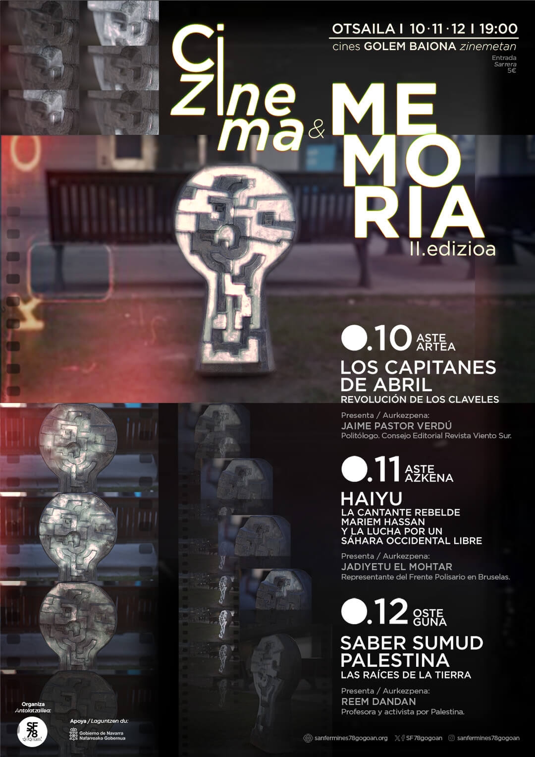 Cine y Memoria regresa a los Golem Bayona con una mirada al final de las dictaduras, el Sáhara y Palestina