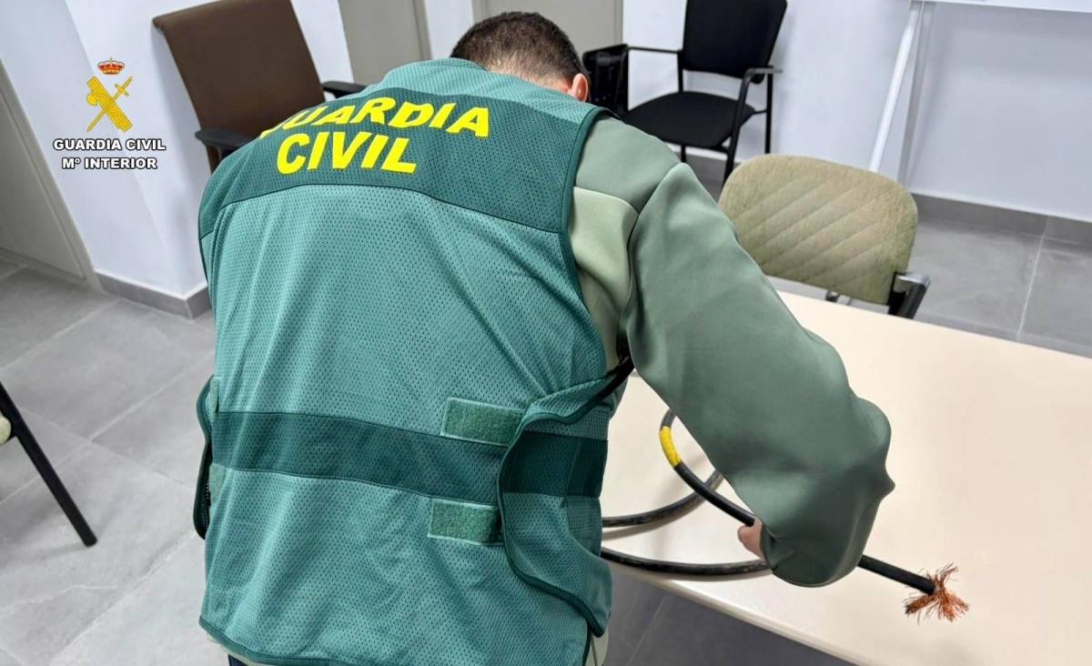 Cuatro residentes en Navarra, detenidos por el hurto de 1.900 kilos de cable en una planta fotovoltaica de Cáceres