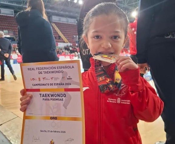 Nahia Remírez logra dos oros en el debut de Navarra en el Campeonato de España de Parataekwondo