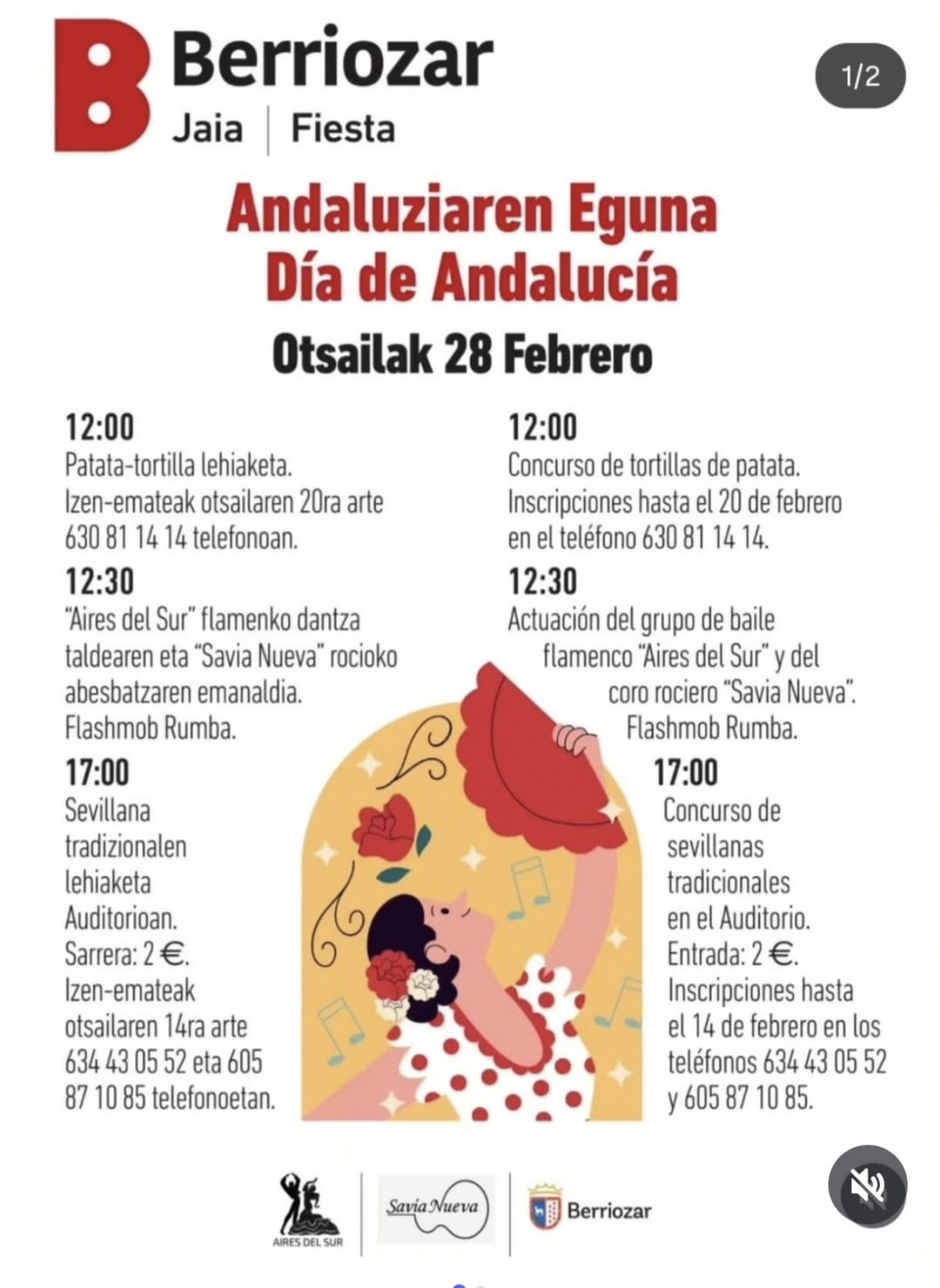 Berriozar celebra este sábado el Día de Andalucía con música, baile y gastronomía