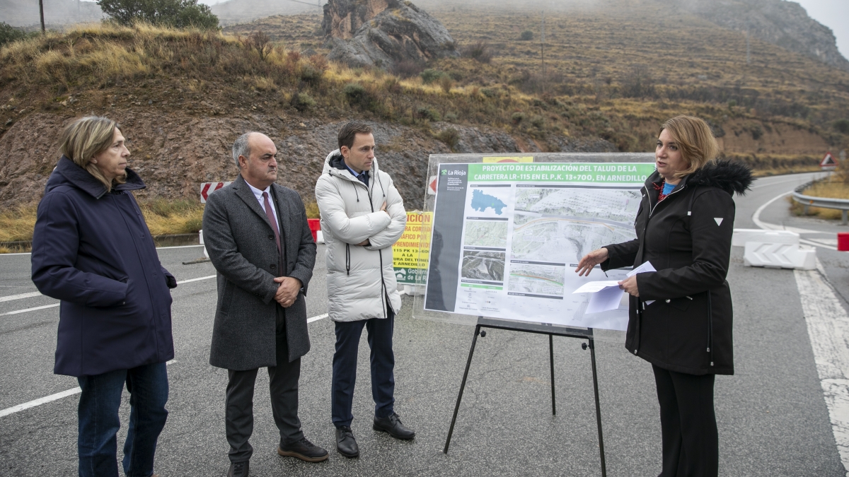 Ismael Andrés ejecutará las obras de estabilización del talud en la carretera LR-115 a su paso por Arnedillo