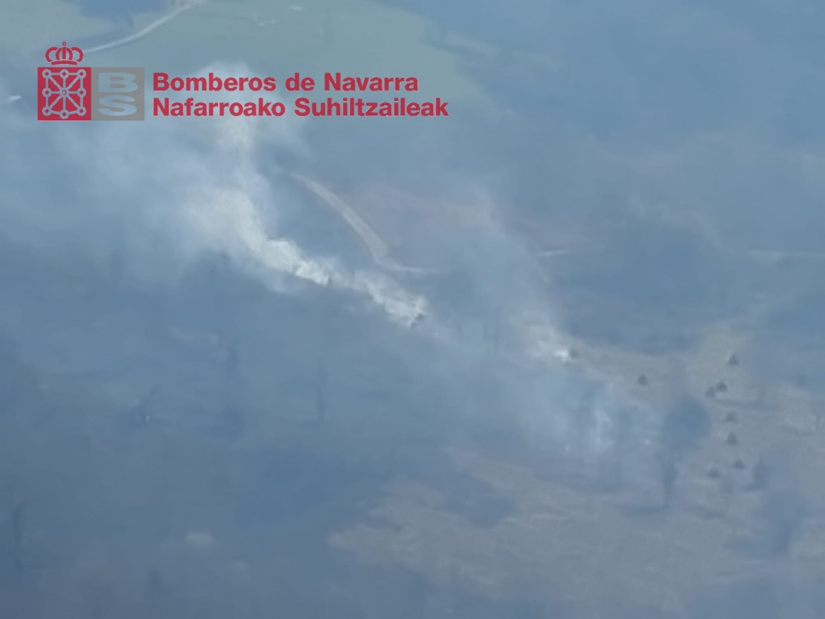 Controlan un incendio de vegetación declarado en una ladera de Zugarramurdi