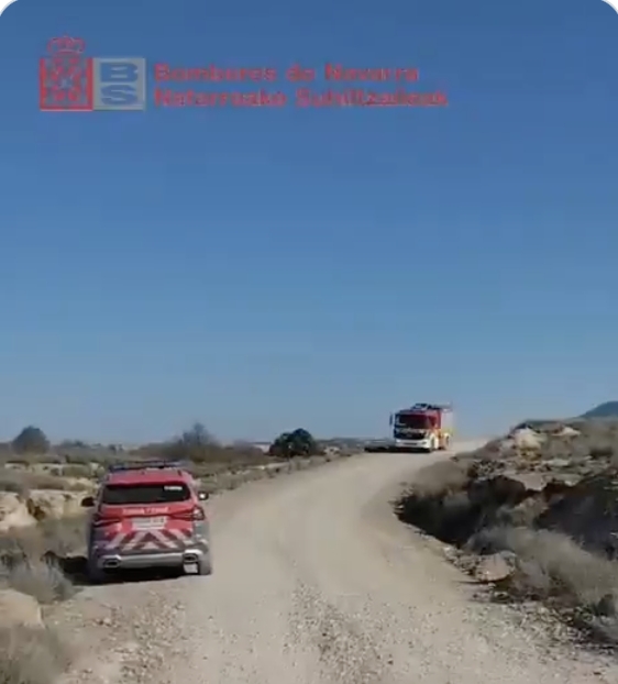 Un motorista, herido tras sufrir una caída cuando circulaba por las Bardenas Reales