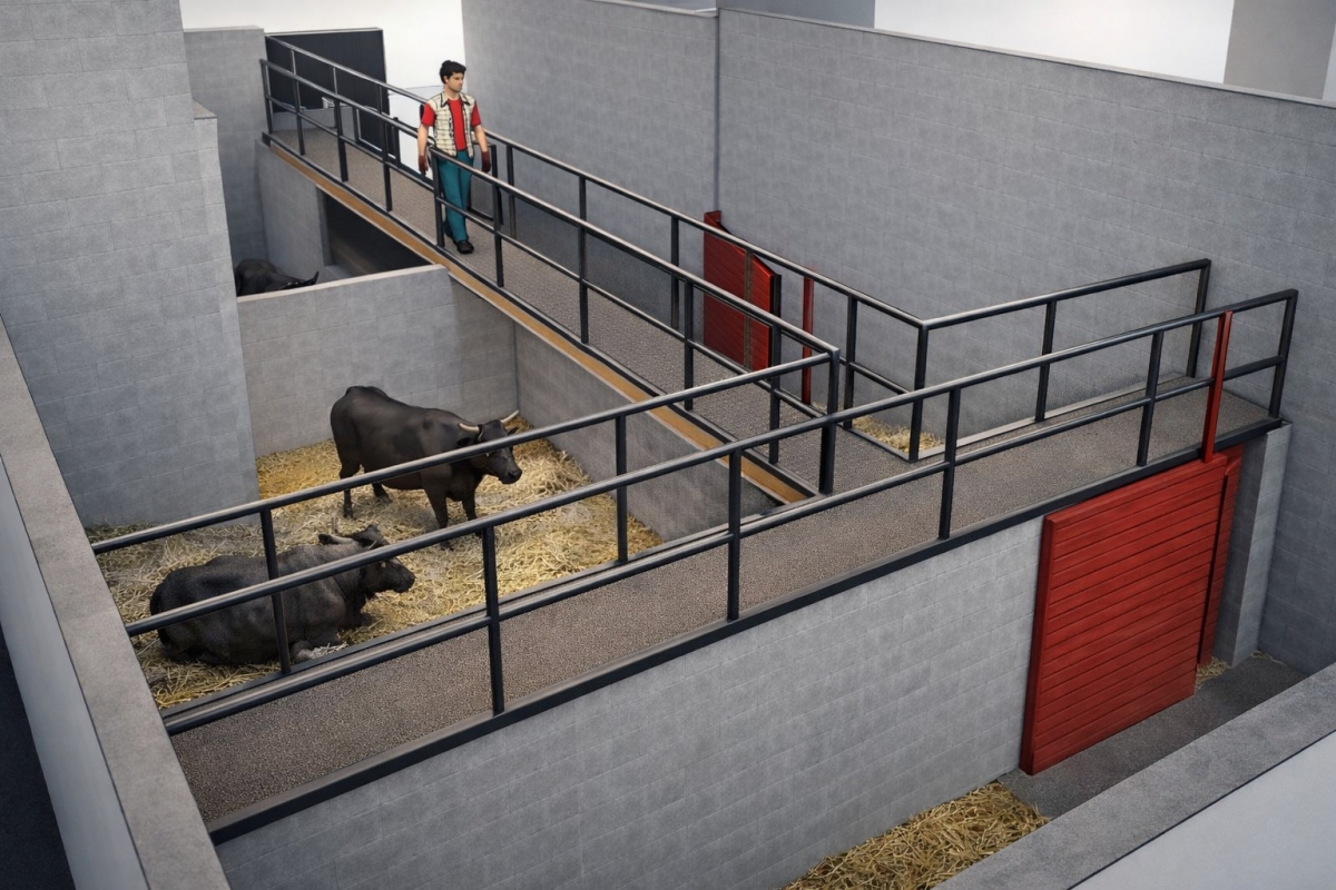 Fustiñana construye un corral fijo para vaquillas que estará listo para las fiestas de verano