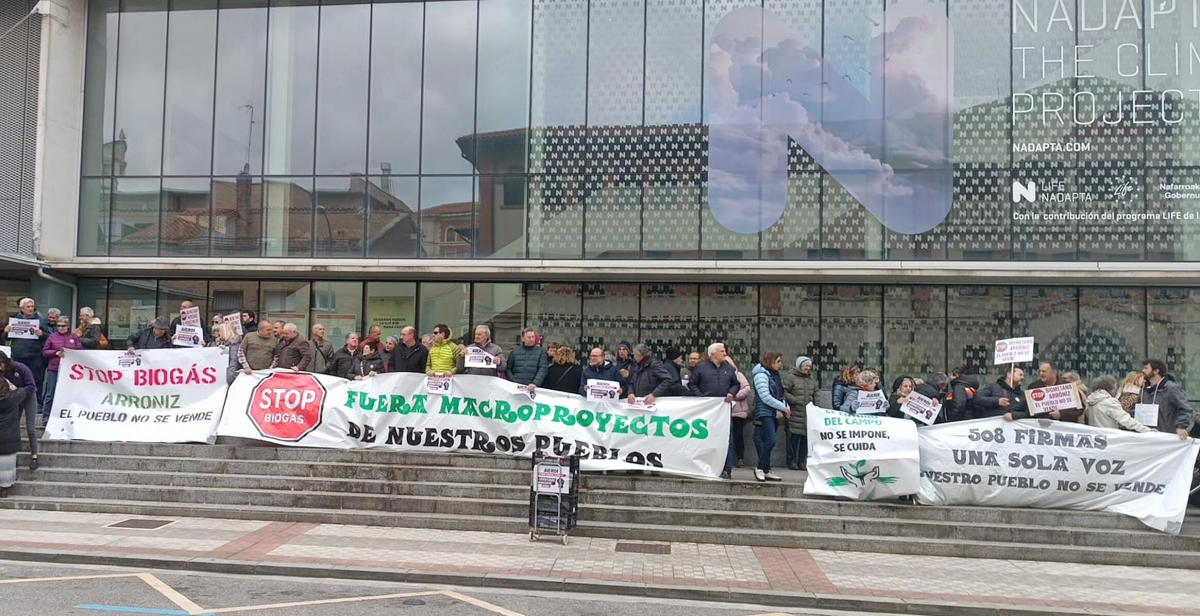 La Plataforma Stop Biogás de Arróniz recurre ante la justicia la autorización de la planta de biometanización