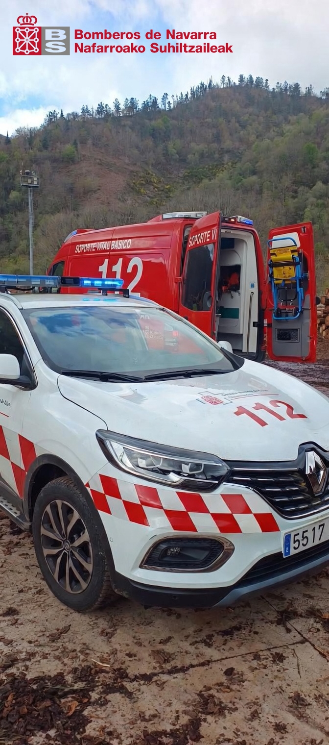 Una mujer de 94 años, trasladada al HUN tras ser atropellada por un coche en Urdax