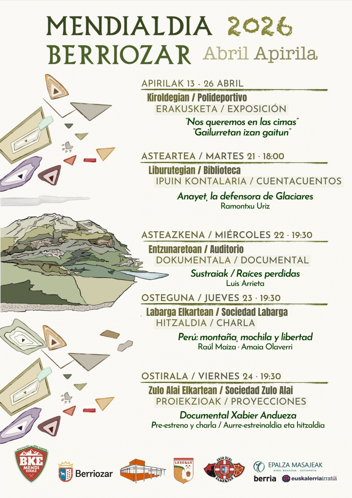Berriozar celebra la tercera edición de Mendialdia con montaña, cine y conciencia social